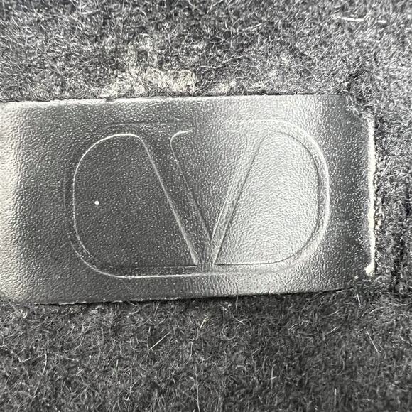 Valentino Garavani Roman Stud Black Leather Shearling Slip‑On Mules US 7.5 - Picture 7 of 10